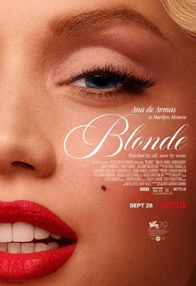 Blonde 2022 Film Poster starring Ana de Armas as Marilyn Monroe