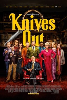 Knives Out 2019 Movie Poster starring Ana de Armas and Daniel Craig