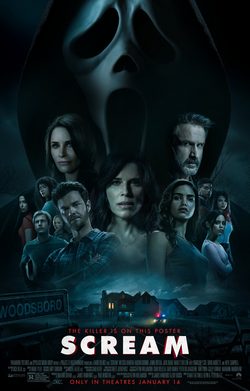 Scream 2022 Film Poster featuring Jenna Ortega