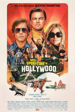 Once Upon a Time in Hollywood Movie Poster featuring Margot Robbie, Brad Pitt and Leonardo DiCaprio
